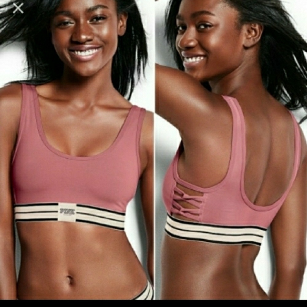 4 sports bras (3 PINK 1 Danskin)